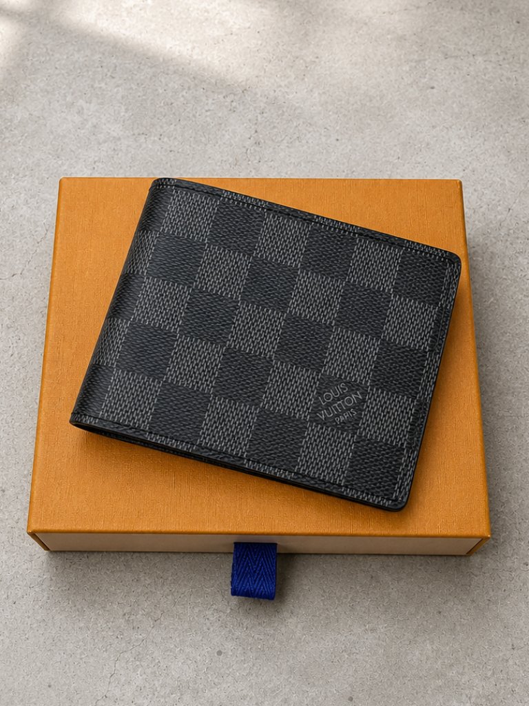 Lv Multiple Wallet N62663 Black - New With Dustbag And Box